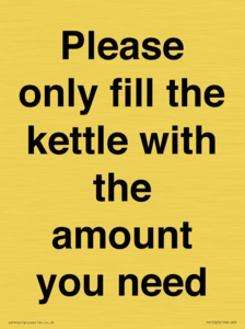 Please only fill the kettle with the amount you need